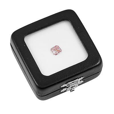 IGI Certified Luxuriant Lab Grown Pink Diamond (Asscher) (VS2) 2.05 ctw
