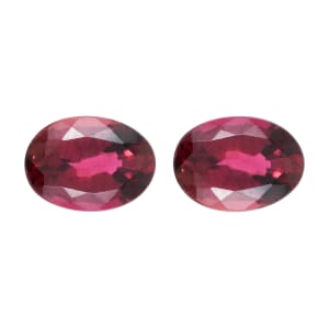 AAAA Ouro Fino Rubellite Set of 2 (Ovl 7x5 mm) 1.50 ctw