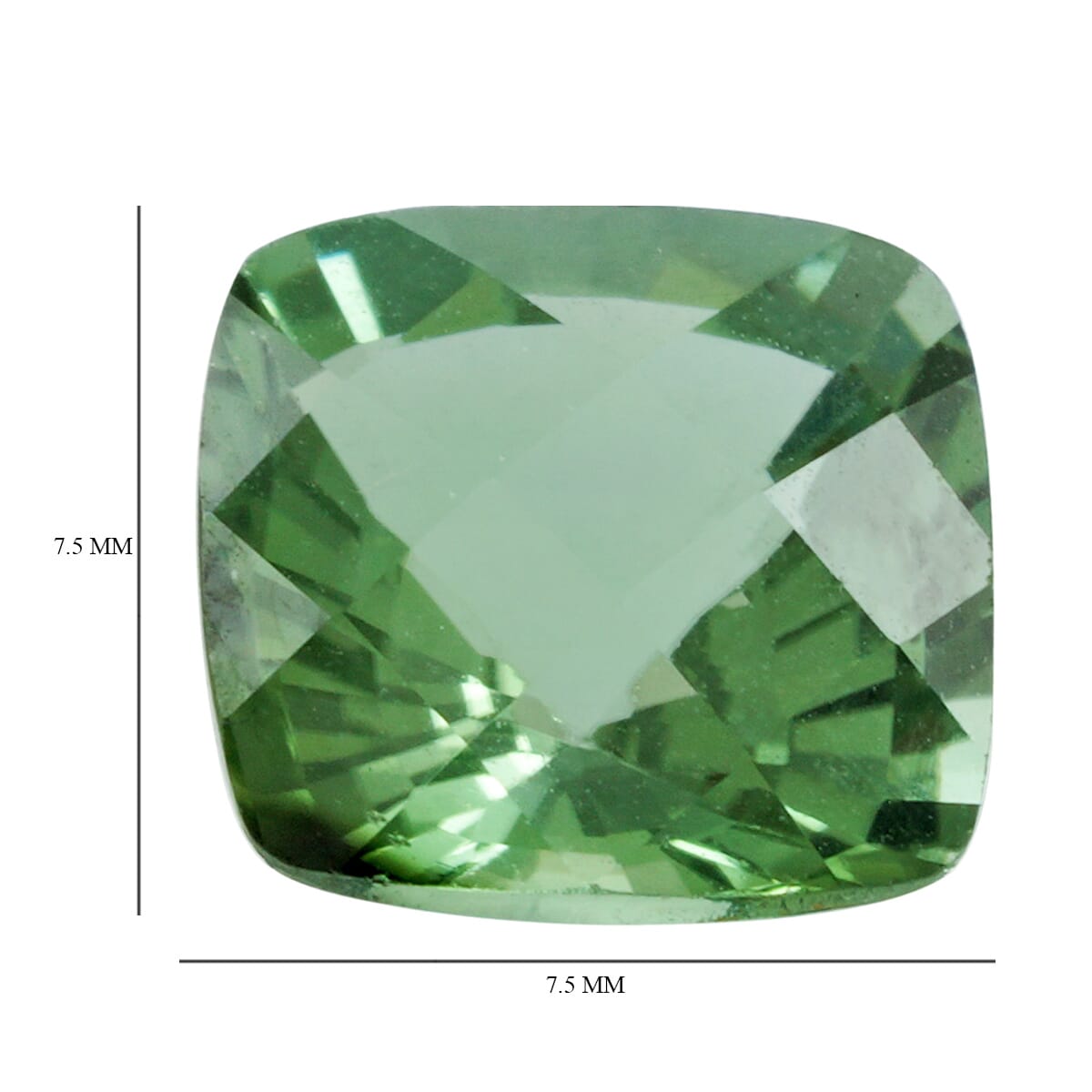 AAAA Green Tourmaline (Cush 7.5x7.5 mm) 2.00 ctw image number 3
