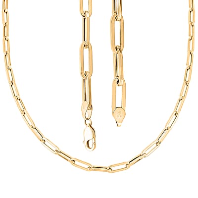 6mm Paperclip Chain Necklace in 10K Yellow Gold 17.10 Grams 22 Inches