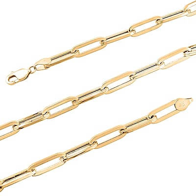 6mm Paperclip Chain Necklace in 10K Yellow Gold 17.10 Grams 22 Inches