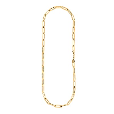 6mm Paperclip Chain Necklace in 10K Yellow Gold 17.10 Grams 22 Inches