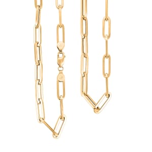 6mm Paperclip Chain Necklace in 10K Yellow Gold 18.40 Grams 24 Inches