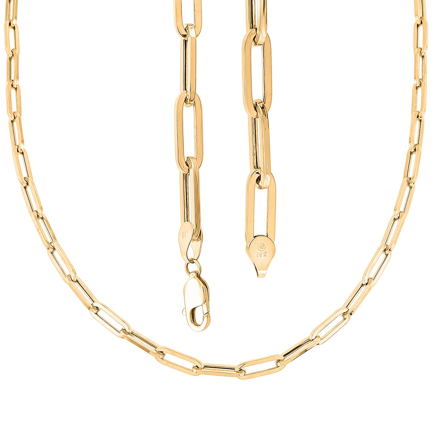 6mm Paperclip Chain Necklace in 10K Yellow Gold 18.40 Grams 24 Inches