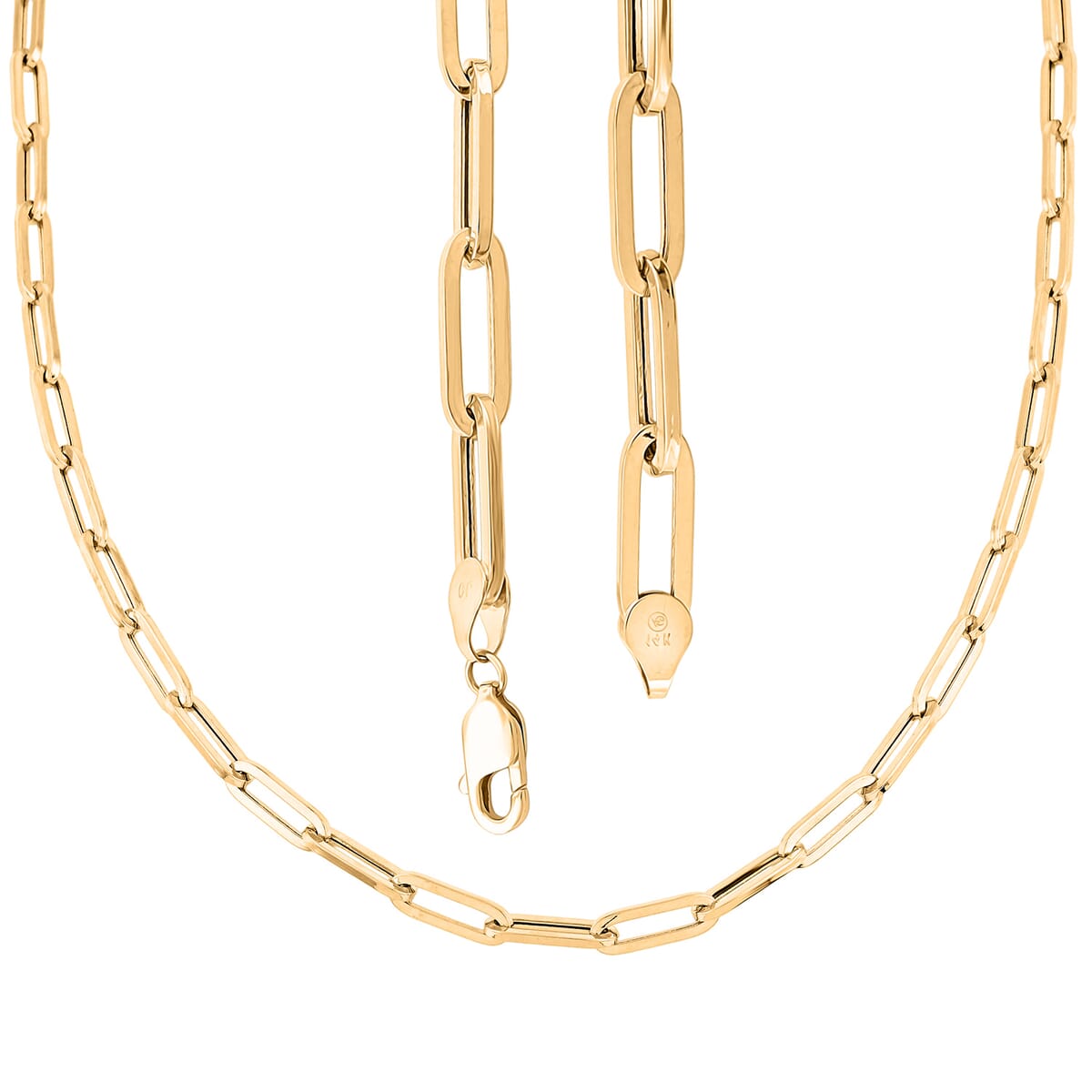6mm Paperclip Chain Necklace in 10K Yellow Gold 18.40 Grams 24 Inches image number 3