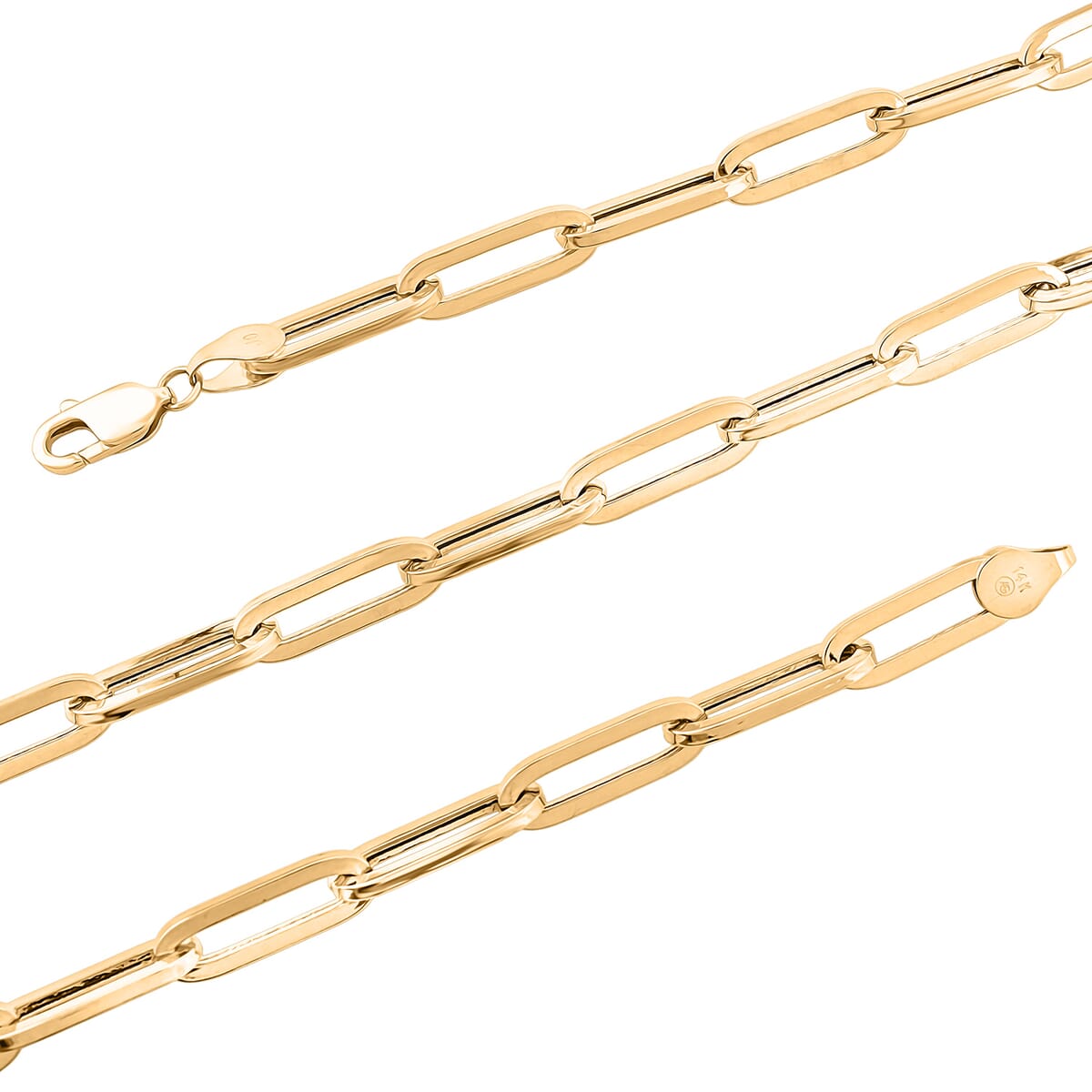 6mm Paperclip Chain Necklace in 10K Yellow Gold 18.40 Grams 24 Inches image number 4