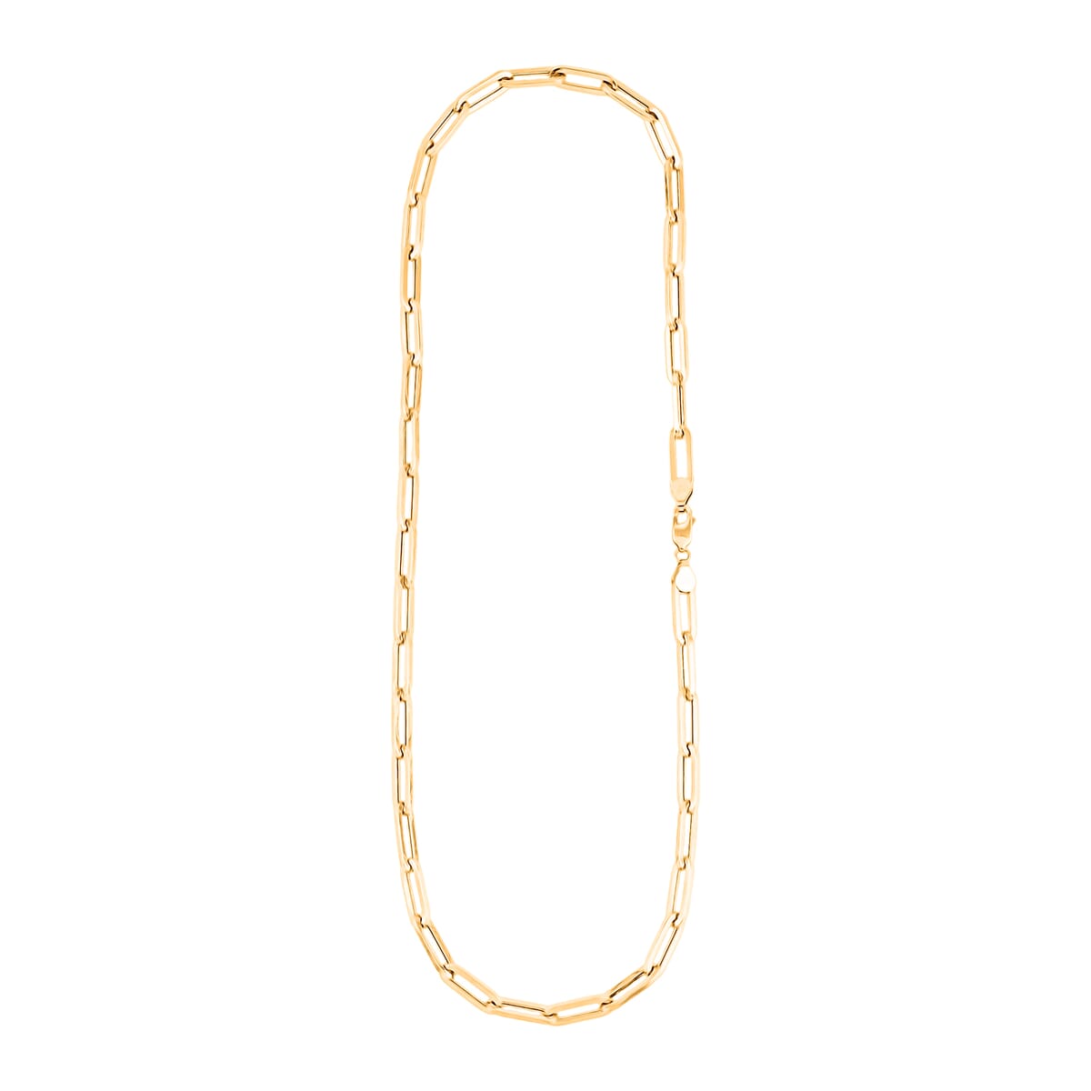 6mm Paperclip Chain Necklace in 10K Yellow Gold 18.40 Grams 24 Inches image number 5