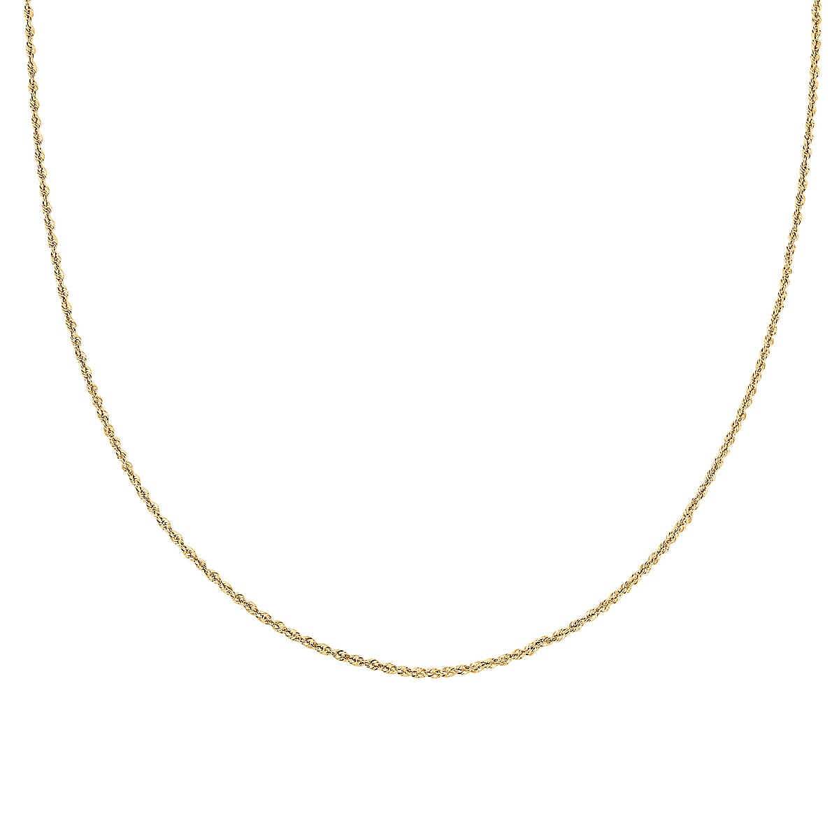 2.5mm Laser Rope Chain Necklace in 10K Yellow Gold 3.3 Grams 28 Inches image number 2
