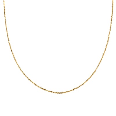 2.5mm Laser Rope Chain Necklace in 10K Yellow Gold 3.3 Grams 28 Inches