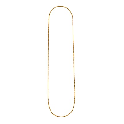 2.5mm Laser Rope Chain Necklace in 10K Yellow Gold 3.3 Grams 28 Inches