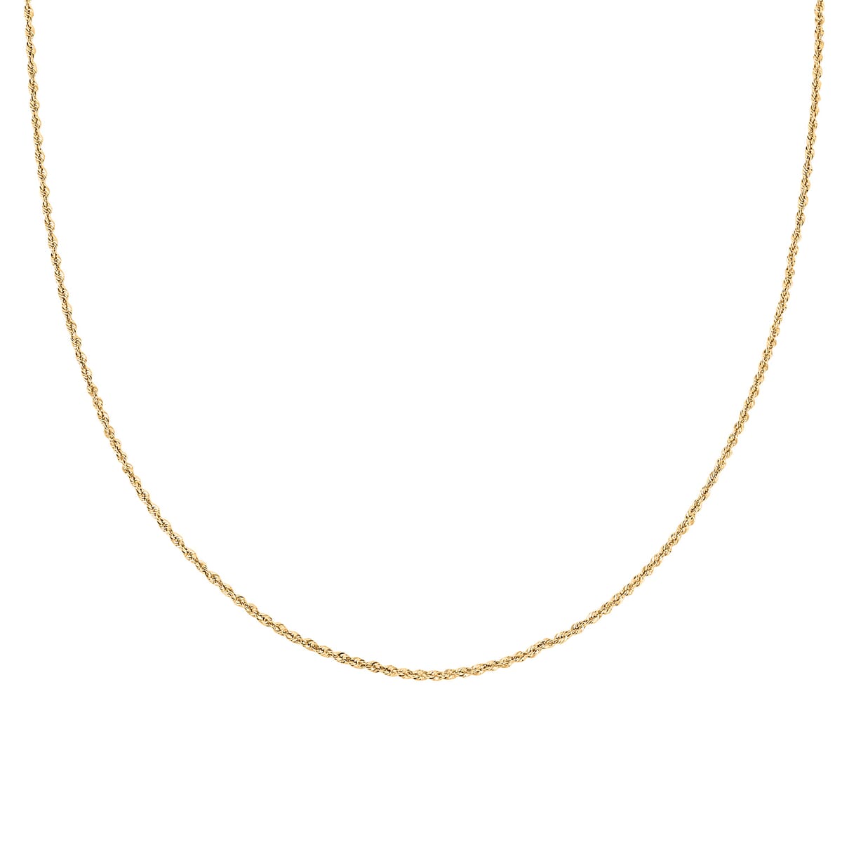 2.3mm Laser Rope Necklace in 10K Yellow Gold 3.3 Grams 30 Inches image number 2