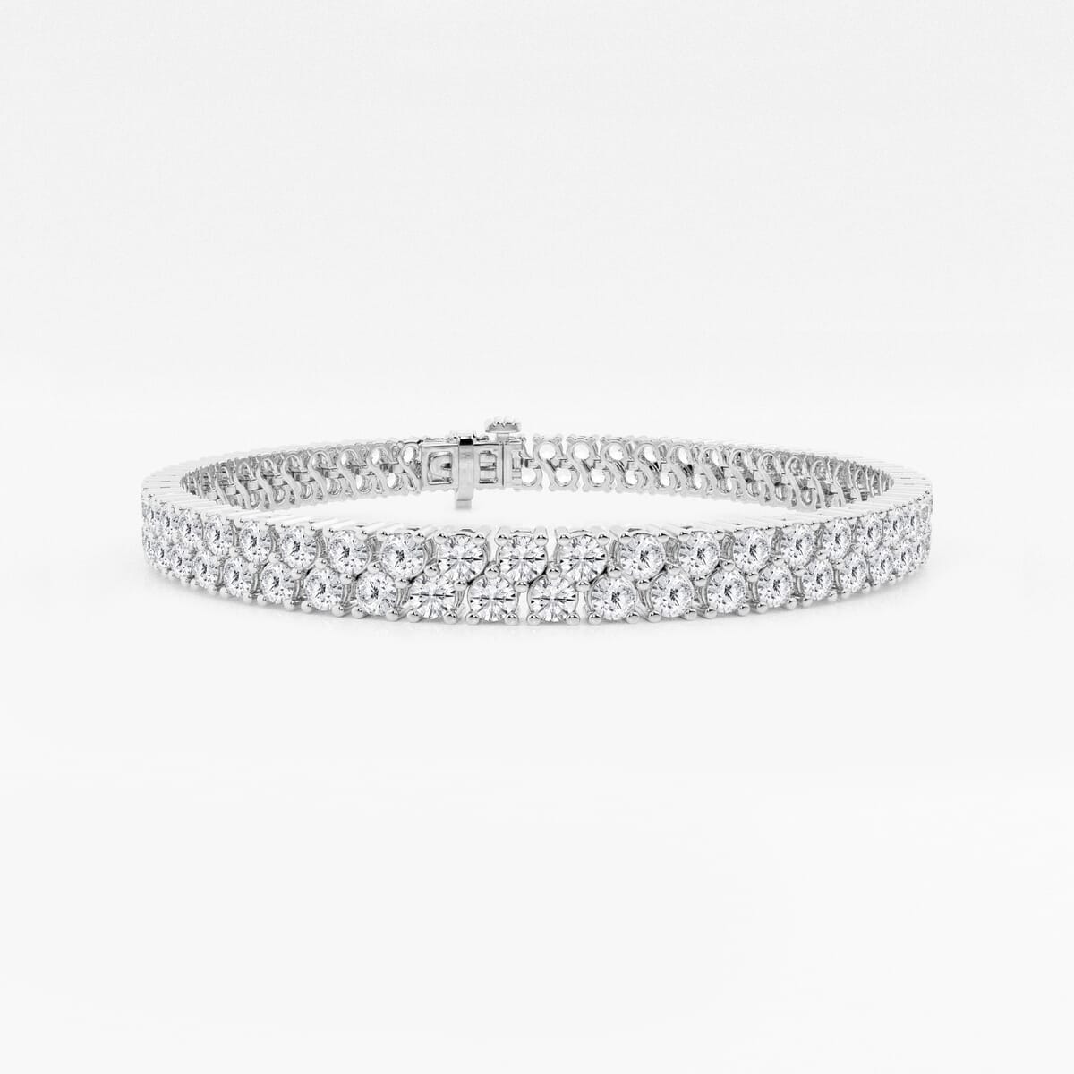 Luxuriant Lab Grown Diamond G SI 8.00 ctw Bracelet in Sterling Silver (7.25 In) image number 3