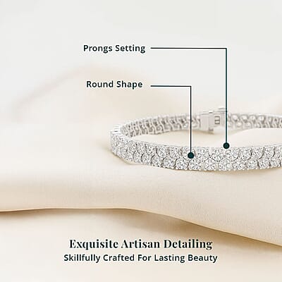 Luxuriant Lab Grown Diamond G SI 8.00 ctw Bracelet in Sterling Silver (7.25 In)
