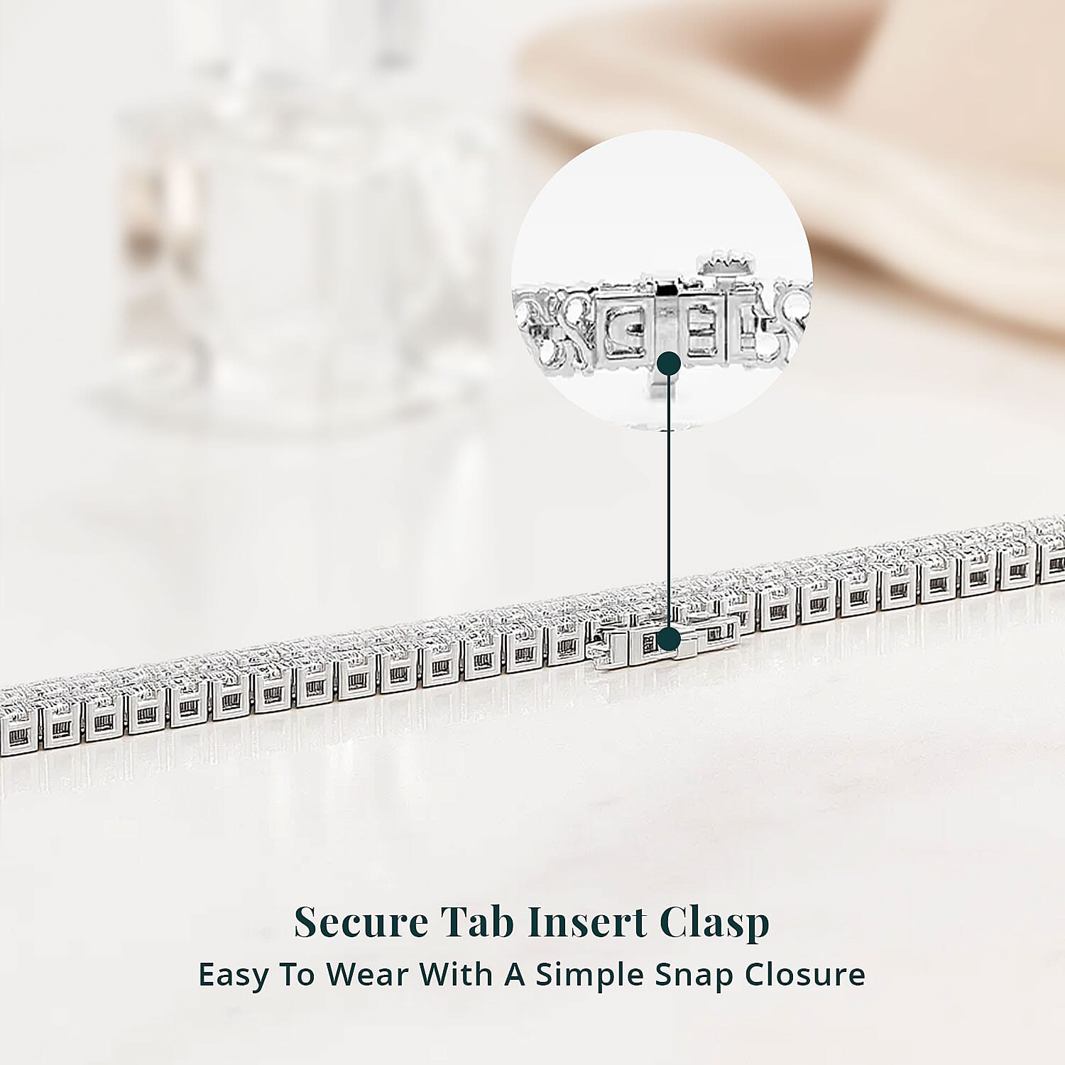 Luxuriant Lab Grown Diamond G SI 8.00 ctw Bracelet in Sterling Silver (7.25 In)
