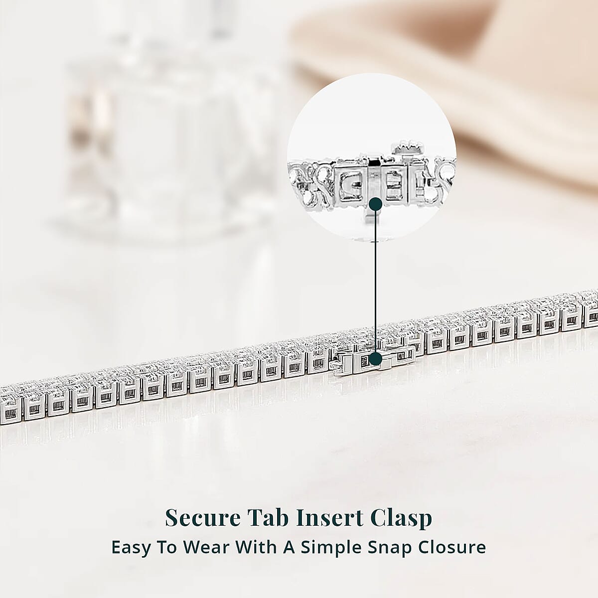 Luxuriant Lab Grown Diamond G SI 8.00 ctw Bracelet in Sterling Silver (7.25 In) image number 5