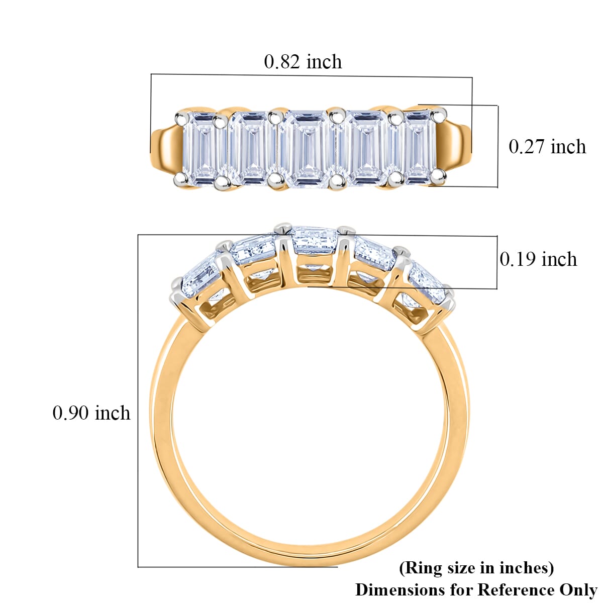 Luxuriant Lab Grown Diamond G VS 2.50 ctw Ring in 14K Yellow Gold (Size 10.0) 3.95 Grams image number 5