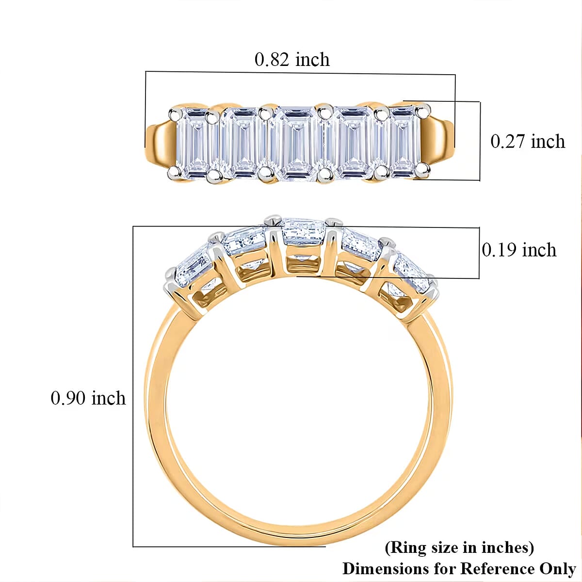 Luxuriant Lab Grown Diamond G VS 2.50 ctw Ring in 14K Yellow Gold (Size 6.0) 3.95 Grams image number 6