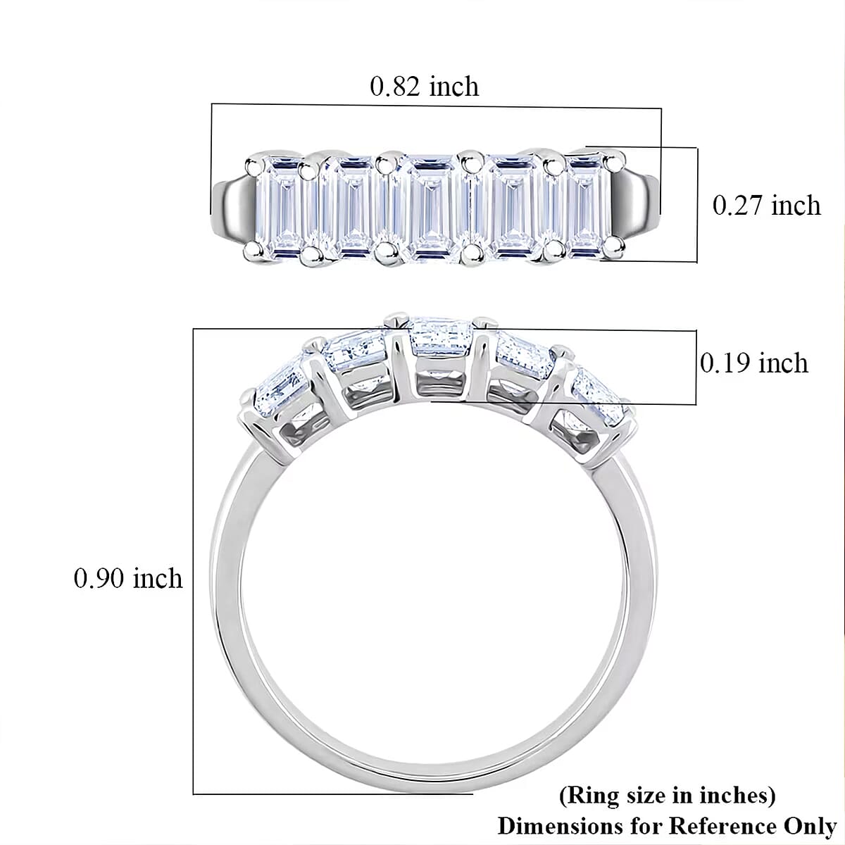 Luxuriant Lab Grown Diamond G VS 2.50 ctw Ring in 14K White Gold (Size 10.0) 3.95 Grams image number 6
