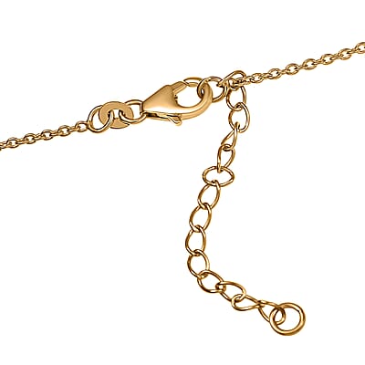 D'Joy Premium Montepuez Ruby and White Zircon 2.75 ctw Crown Blossom Necklace 18 Inches in 18K Vermeil Yellow Gold Over Sterling Silver 