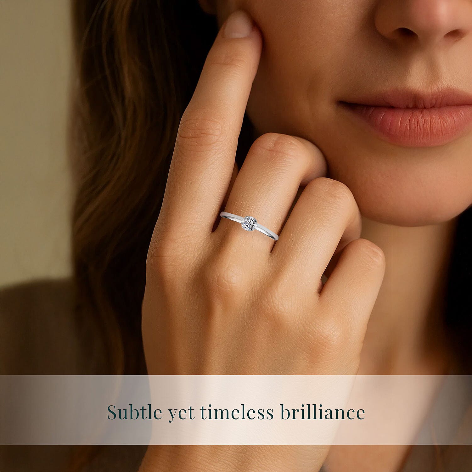Luxuriant Lab Grown Diamond I2 0.20 ctw Ring in Rhodium Over Sterling Silver (Size 6.0)