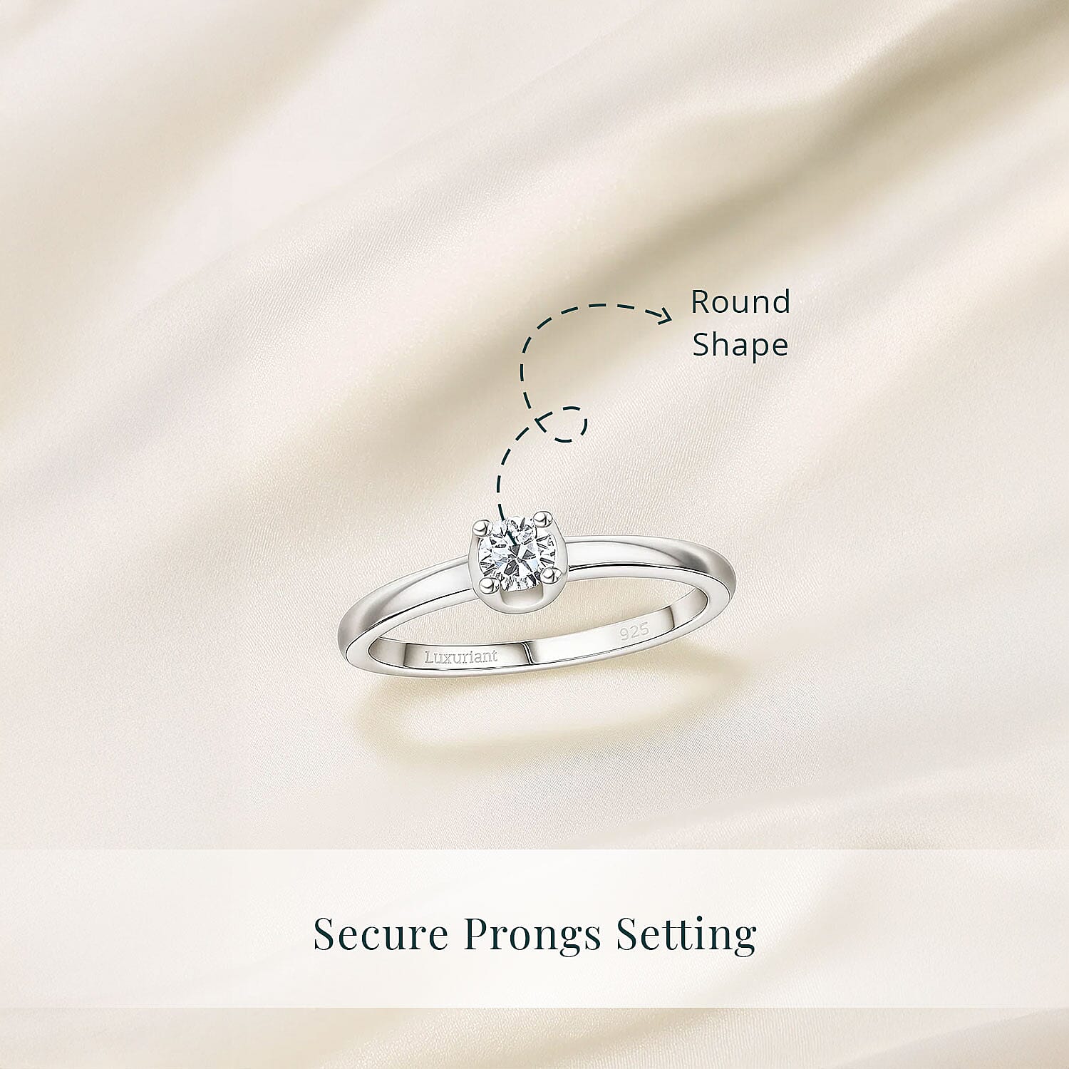 Luxuriant Lab Grown Diamond I2 0.20 ctw Ring in Rhodium Over Sterling Silver (Size 6.0)