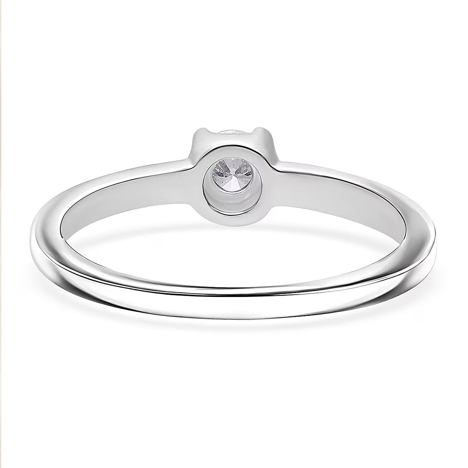 Luxuriant Lab Grown Diamond I2 0.20 ctw Ring in Rhodium Over Sterling Silver (Size 6.0)