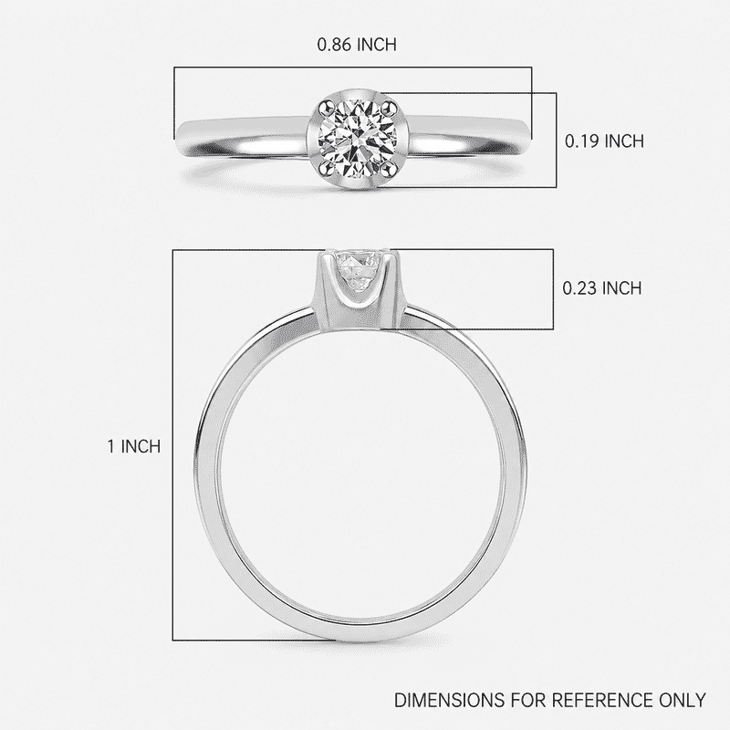 Luxuriant Lab Grown Diamond I2 0.20 ctw Ring in Rhodium Over Sterling Silver (Size 6.0)