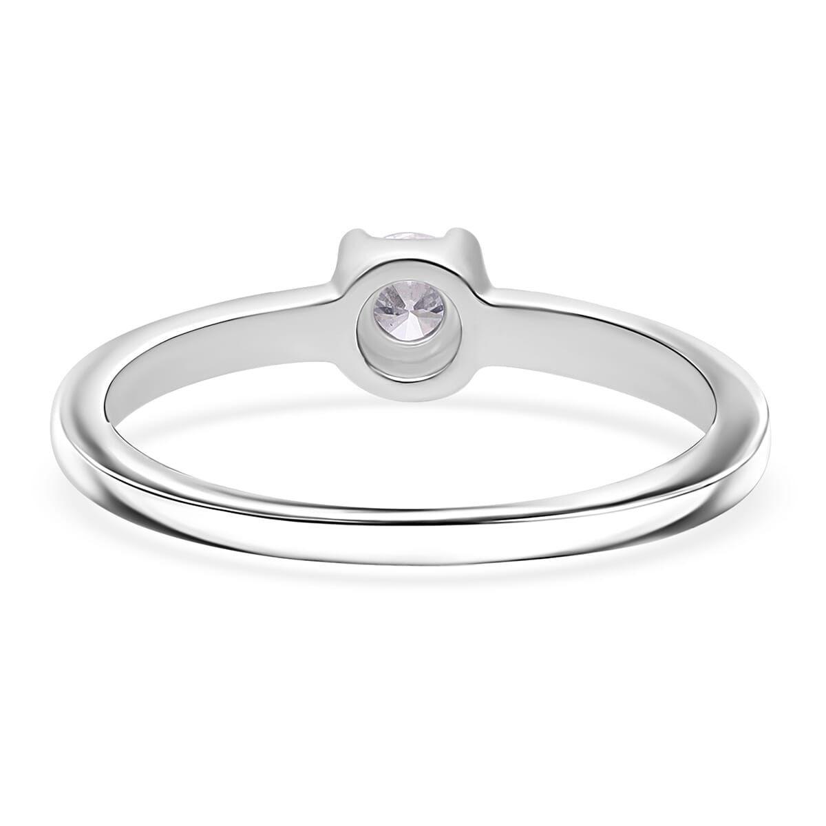 Luxuriant Lab Grown Diamond I2 0.20 ctw Ring in Rhodium Over Sterling Silver (Size 8.0) image number 3