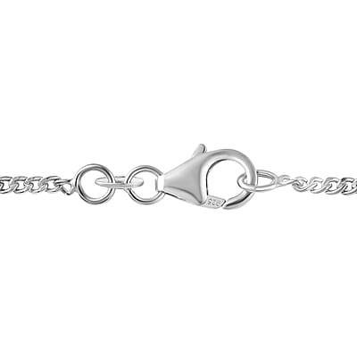 D’Joy Watermelon Quartz (Triplet) and Multi Gemstone 27.60 ctw Necklace in Rhodium Over Sterling Silver 18 Inches 