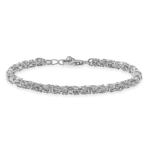 Byzantine Chain Bracelet in Sterling Silver (7.25 In) 7.30 Grams