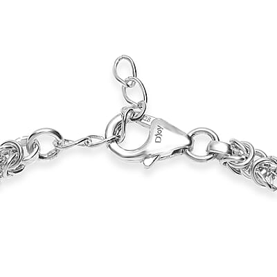 D'Joy Byzantine Chain Bracelet in Sterling Silver (6.50-7.25In) 7.30 Grams