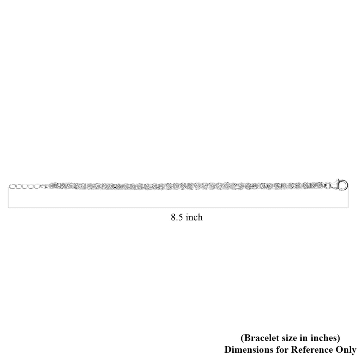 Byzantine Chain Bracelet in Sterling Silver (7.25 In) 7.30 Grams image number 5