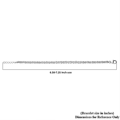 D'Joy Byzantine Chain Bracelet in Sterling Silver (6.50-7.25In) 7.30 Grams