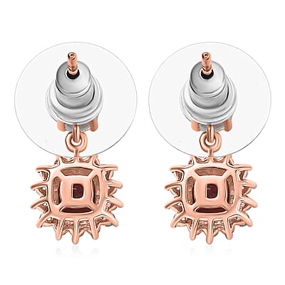 D'Joy Red Apatite and Multi Gemstone 2.00 ctw Crownlight Spark Earrings in 18K Vermeil Rose Gold Over Sterling Silver