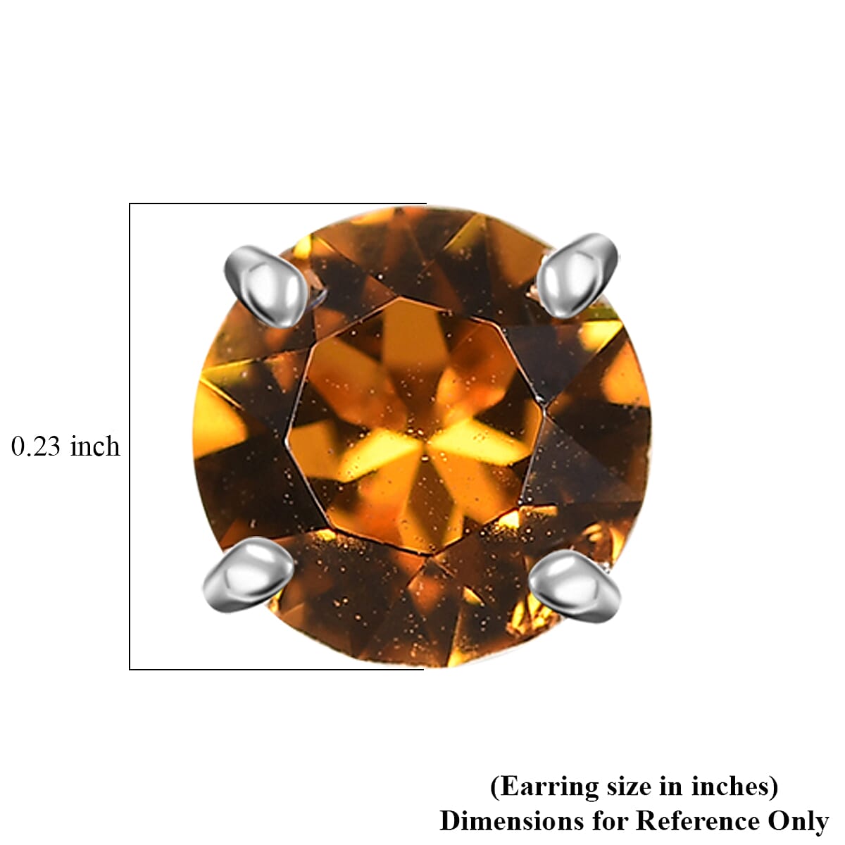 J Francis Topaz Crystal by Swarovski 1.20 ctw Solitaire Earrings in Platinum Over Sterling Silver