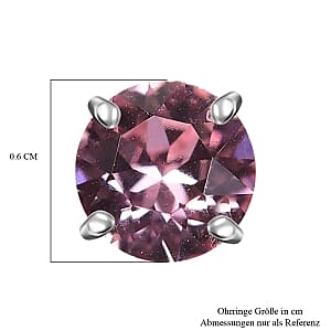 Rose Swarovski Crystal 1.20 ctw Earrings in Platinum Over Sterling Silver