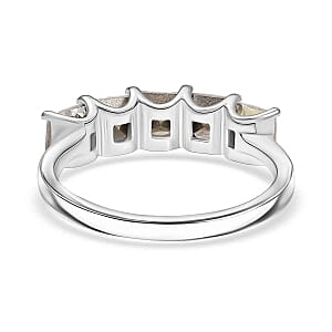 J Francis White Swarovski Crystal Ring in Platinum Bond (Size 10)