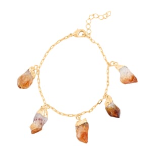 Brazilian Citrine 34.00 ctw Bracelet in Goldtone (7-8In)