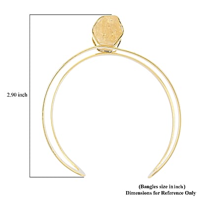 Double Terminated Citrine 50.00 ctw Adjustable Bracelet in Goldtone