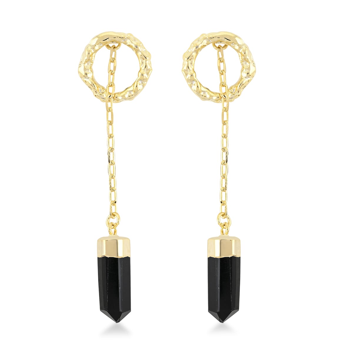 Onyx 16.00 ctw Earrings in Goldtone image number 0