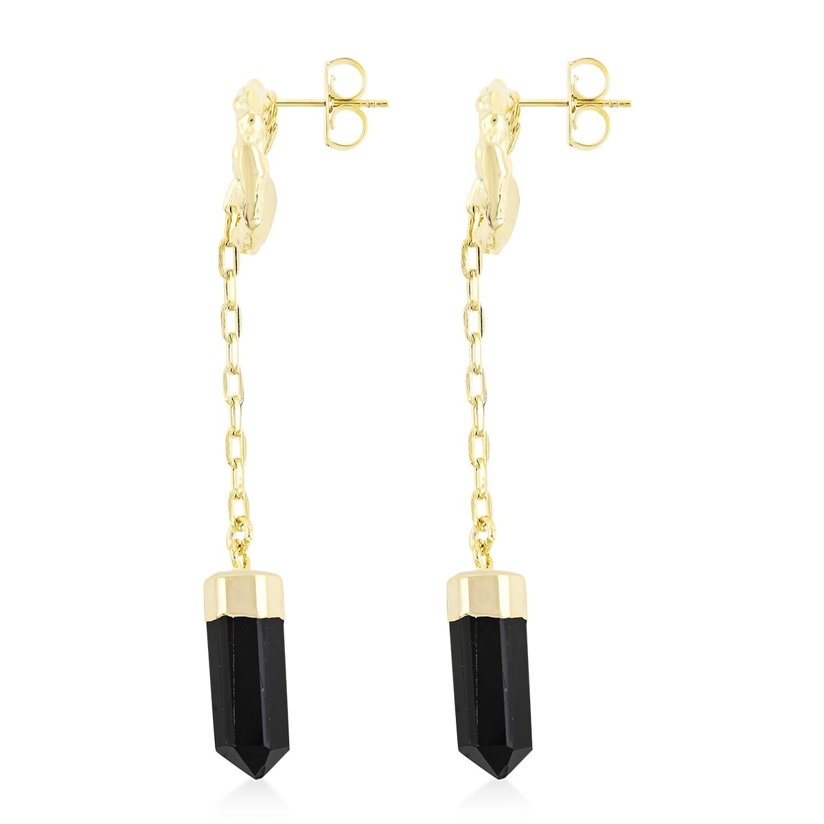 Onyx 16.00 ctw Earrings in Goldtone image number 3