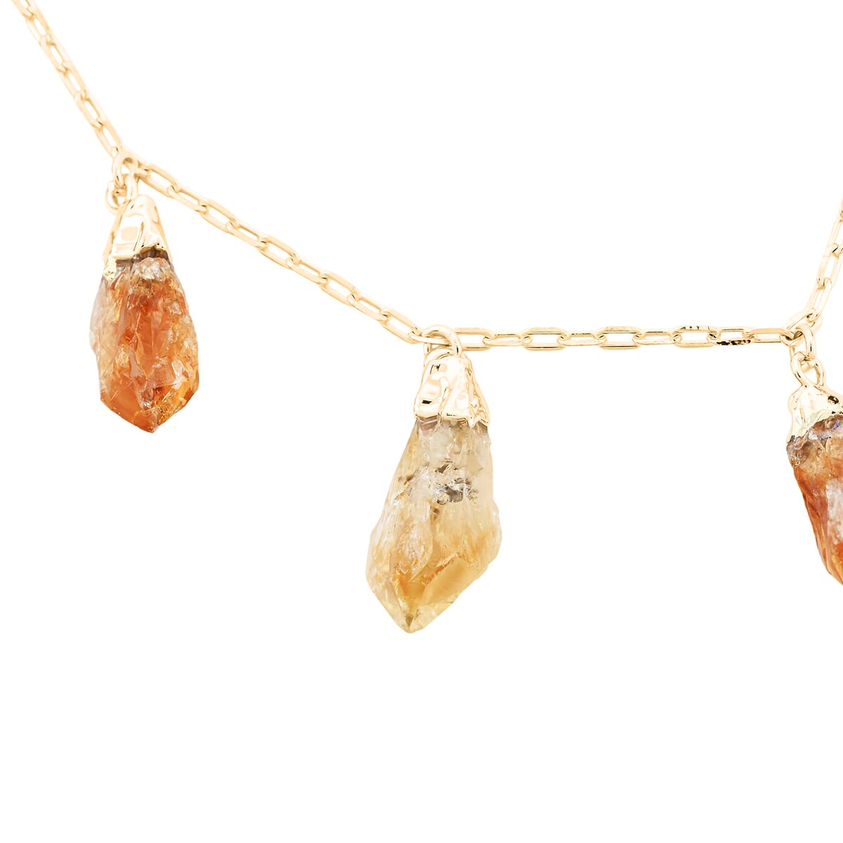 Brazilian Citrine 33.50 ctw Necklace in Goldtone 16-18 Inches image number 2
