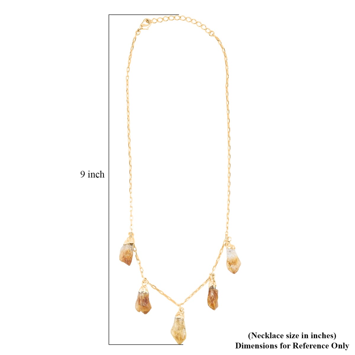 Brazilian Citrine 33.50 ctw Necklace in Goldtone 16-18 Inches image number 5