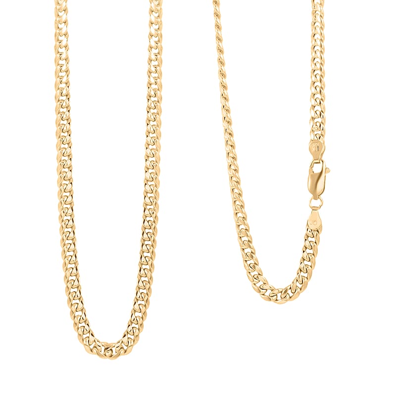 10K Yellow Gold 2.7mm Hollow Miami Cuban Necklace (24 Inches) (6 g)