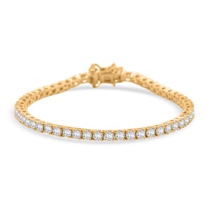 Moissanite 5.30 ctw Tennis Bracelet in Vermeil Yellow Gold Over Sterling Silver (7.00 In)