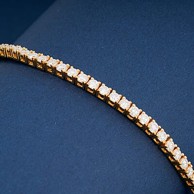 Moissanite 5.30 ctw Tennis Bracelet in Vermeil Yellow Gold Over Sterling Silver (7.00 In)