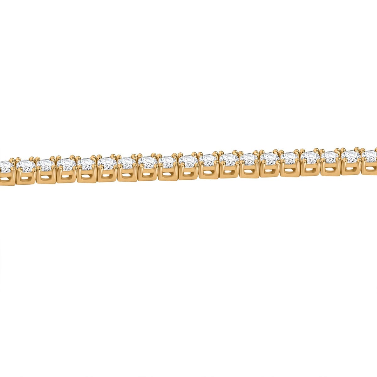 Moissanite 5.30 ctw Tennis Bracelet in Vermeil Yellow Gold Over Sterling Silver (7.00 In) image number 3