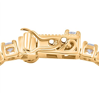 Moissanite 5.30 ctw Tennis Bracelet in Vermeil Yellow Gold Over Sterling Silver (7.00 In)