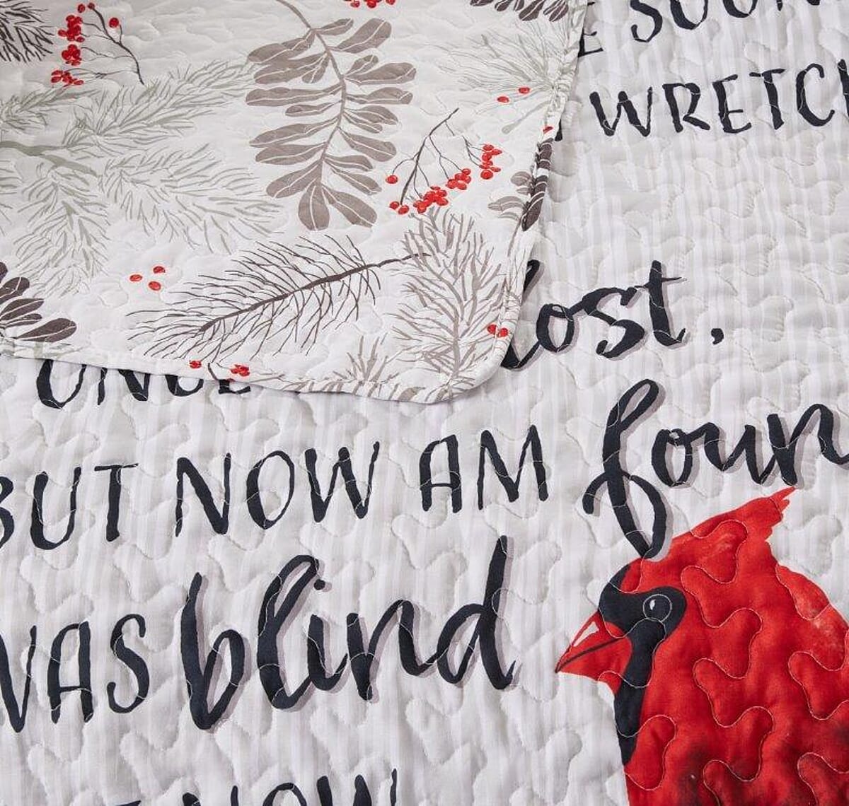 Inspirational Throw - Amazing Grace Cardinal image number 1
