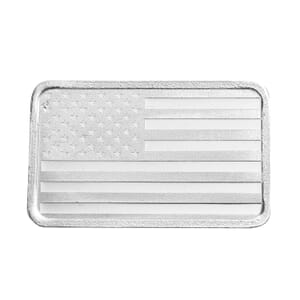 999 Fine Silver USA Flag Emboss Bar (10 g)